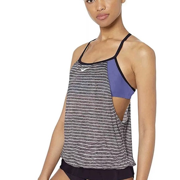Nike | Swim | Nwt Nike Swim Layered Tankini Swimsuit Top Sz L | Poshmark